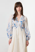 Silfi Flower Print Dress - Blue