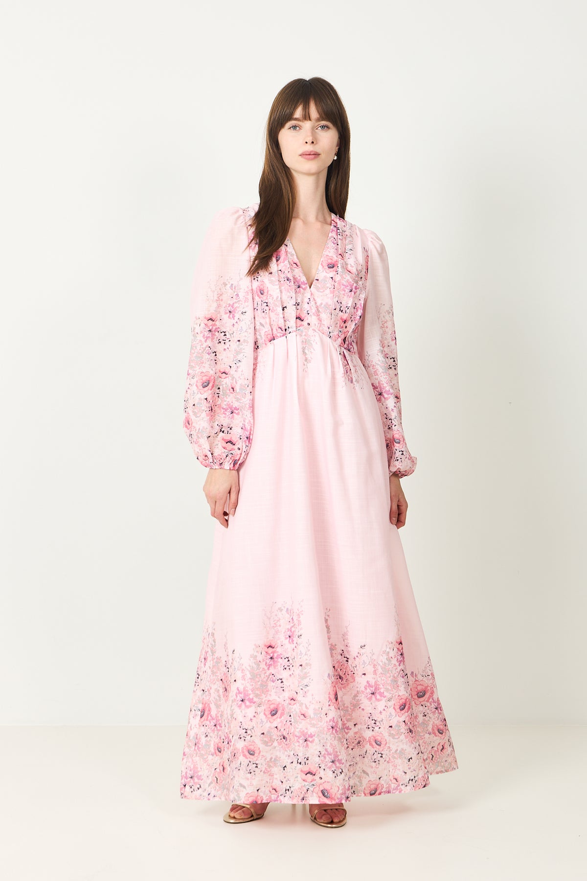 Silfi Flower Print Dress - Dusty Rose