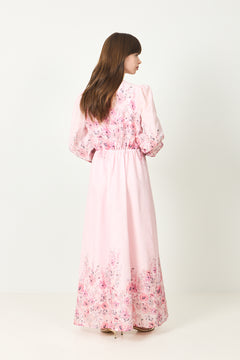 Silfi Flower Print Dress - Dusty Rose
