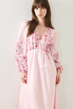 Silfi Flower Print Dress - Dusty Rose