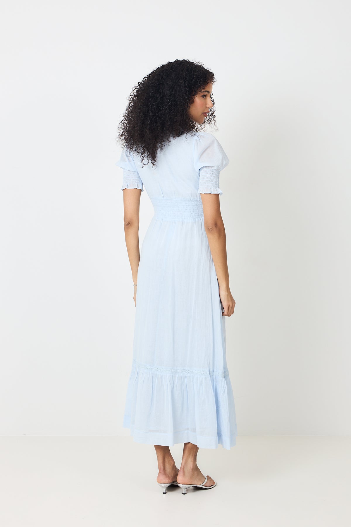 Alvina S Voile Dress - Light Blue