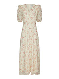 Vira Floral Dress - Creme