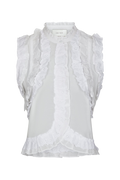 Celia Ruffle Top - White