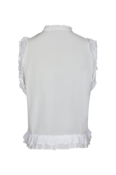 Celia Ruffle Top - White