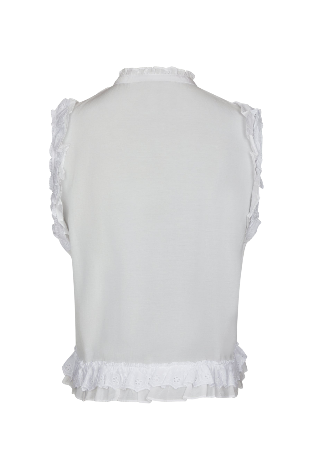 Celia Ruffle Top - White