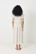 Nellie Wide Stripe Dress - Ivory