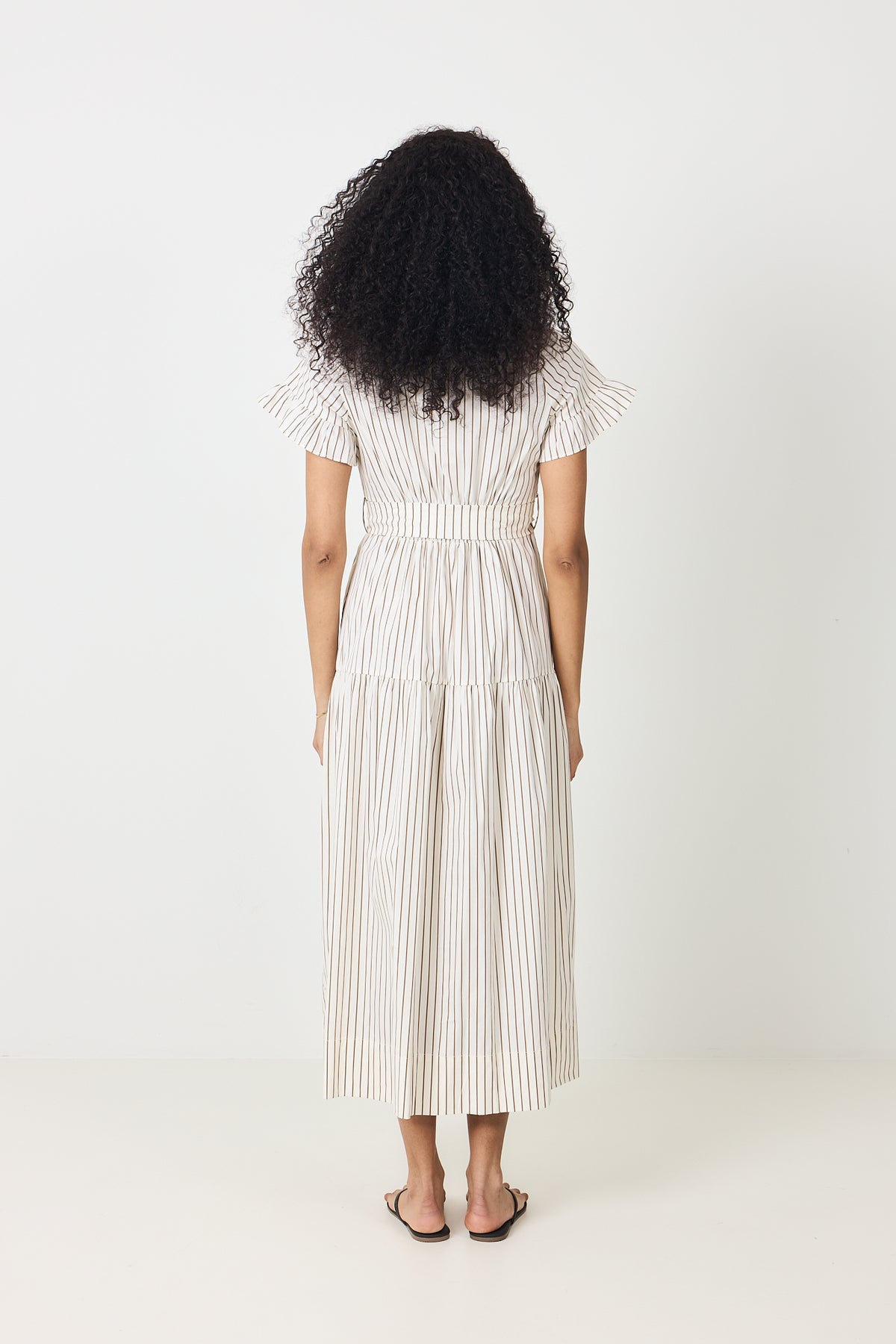 Nellie Wide Stripe Dress - Ivory