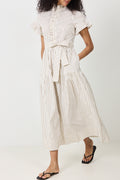 Nellie Wide Stripe Dress - Ivory