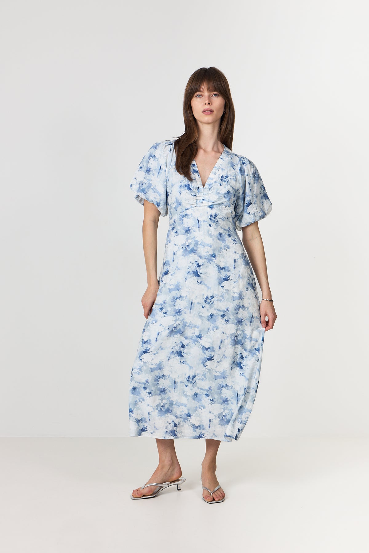 Illana Floral Fusion Dress - Blue