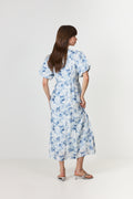 Illana Floral Fusion Dress - Blue
