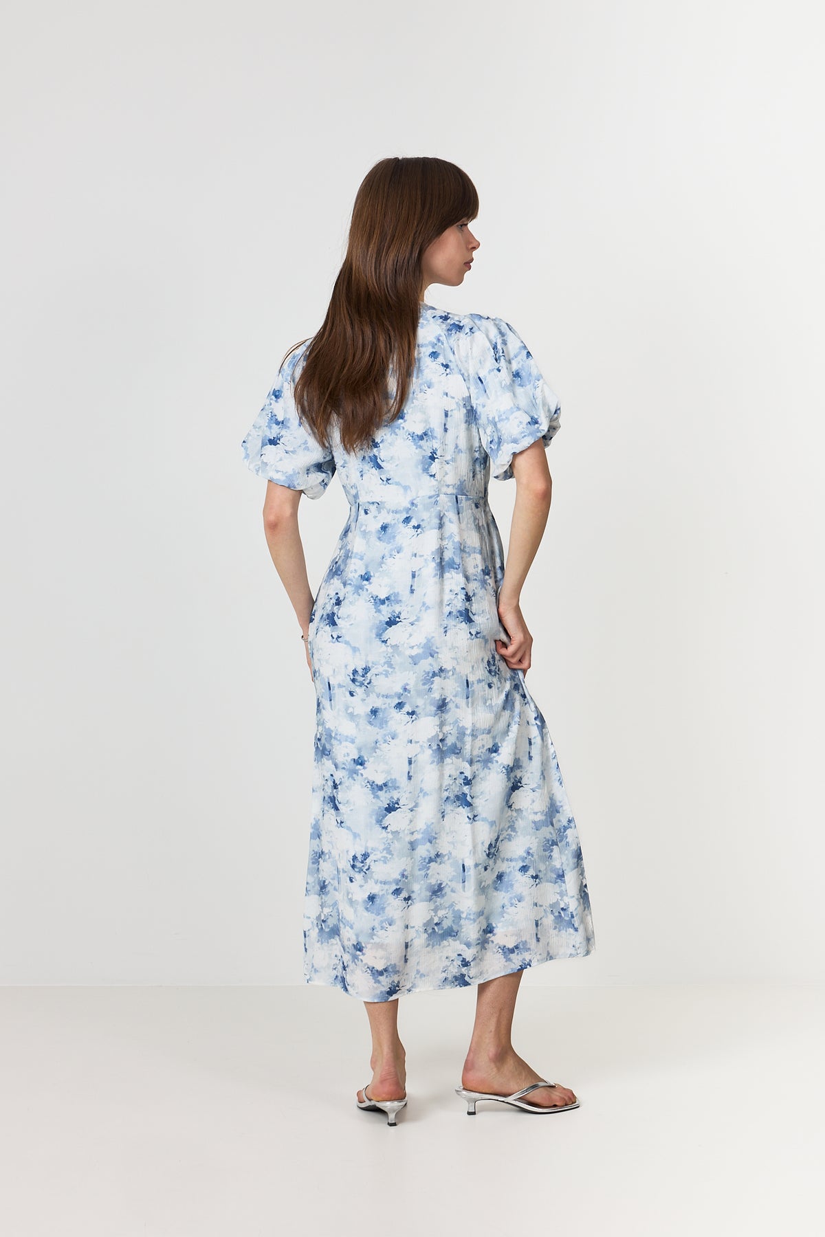 Illana Floral Fusion Dress - Blue