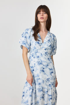 Illana Floral Fusion Dress - Blue