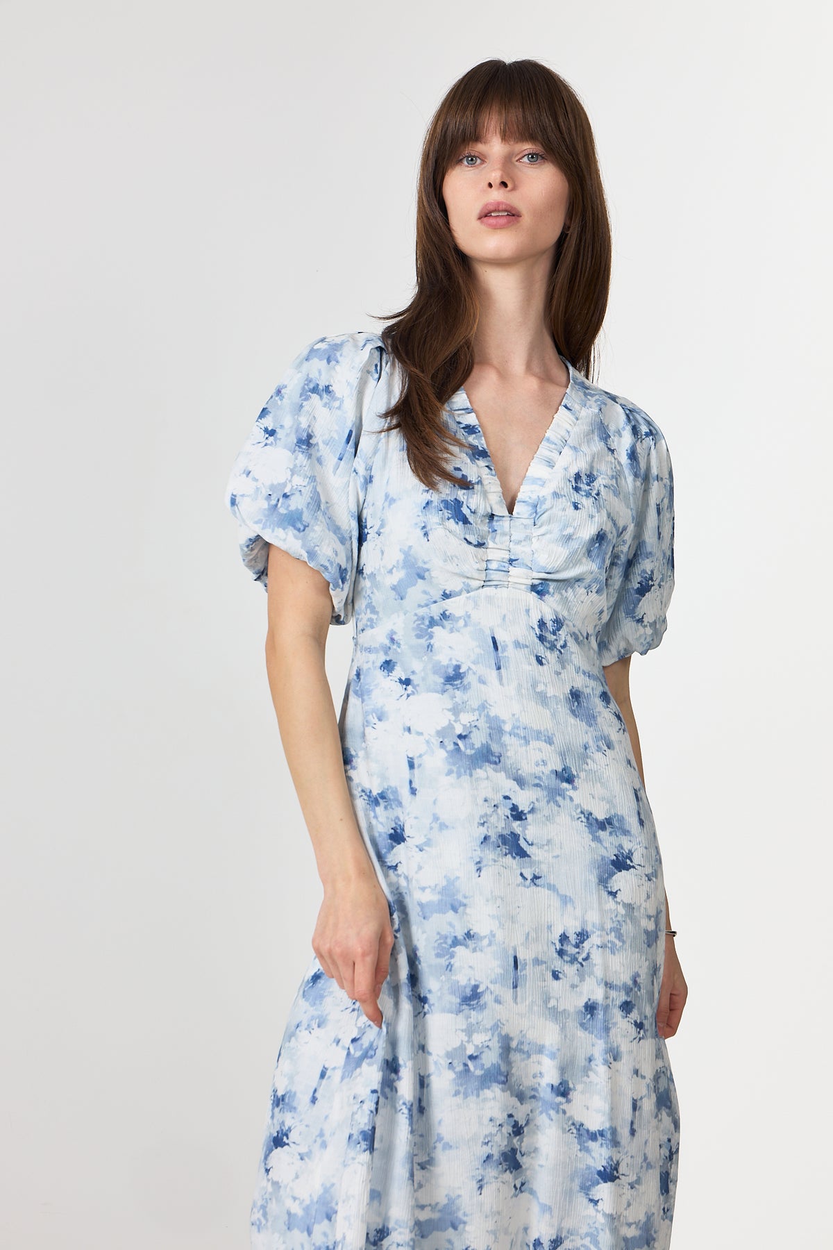 Illana Floral Fusion Dress - Blue
