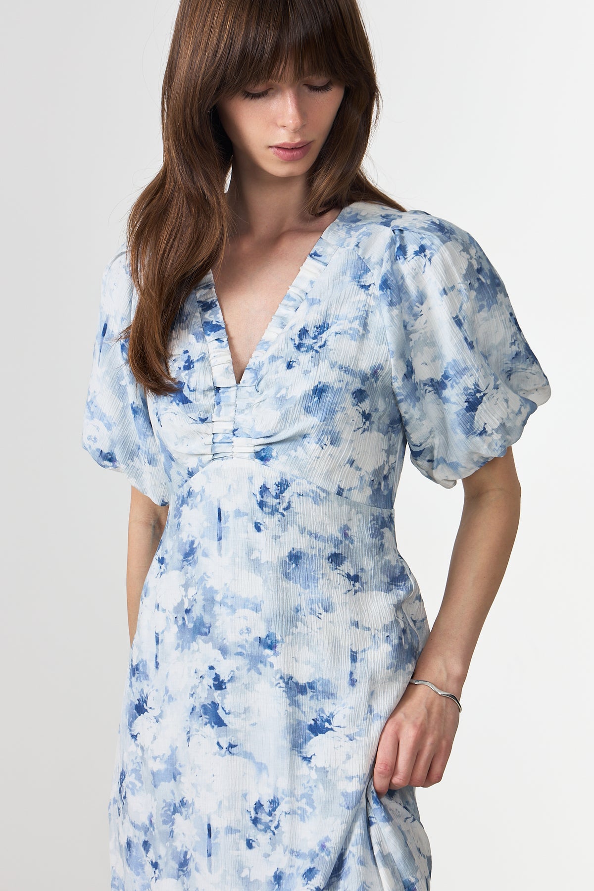 Illana Floral Fusion Dress - Blue