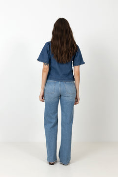 Wendia Denim Blouse - Blue