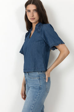 Wendia Denim Blouse - Blue