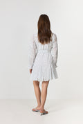 Birgitte Print Flower Dress - Off White