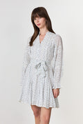 Birgitte Print Flower Dress - Off White