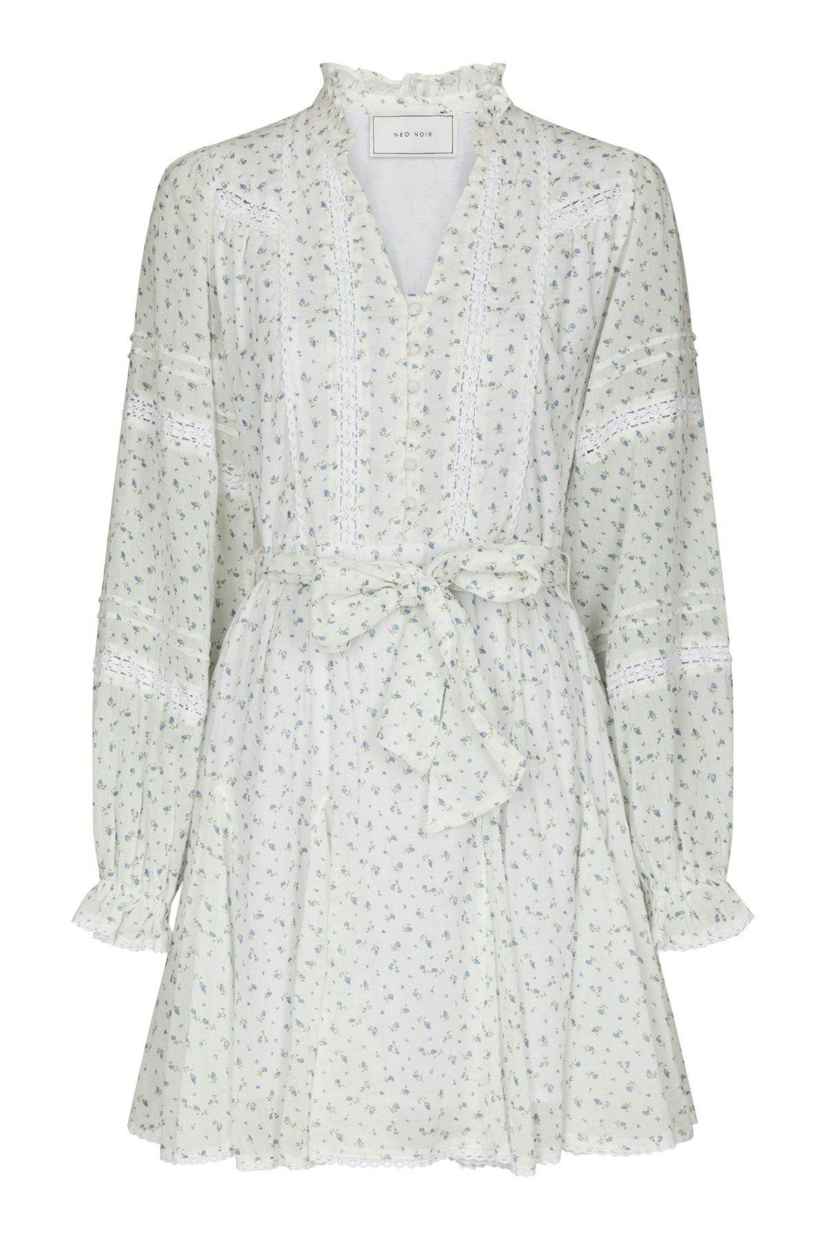 Birgitte Print Flower Dress - Off White