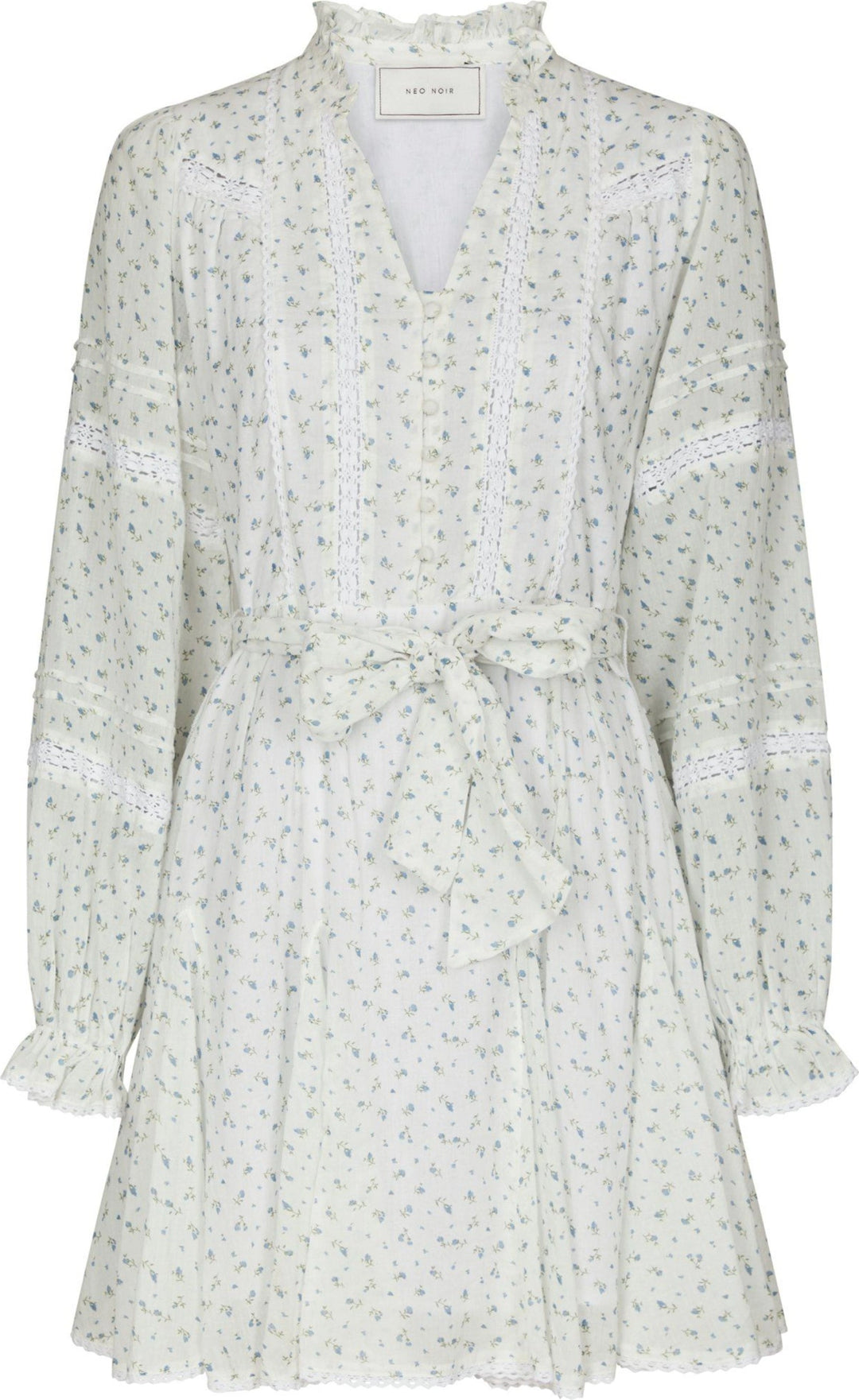 Birgitte Print Flower Dress - Off White