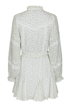 Birgitte Print Flower Dress - Off White