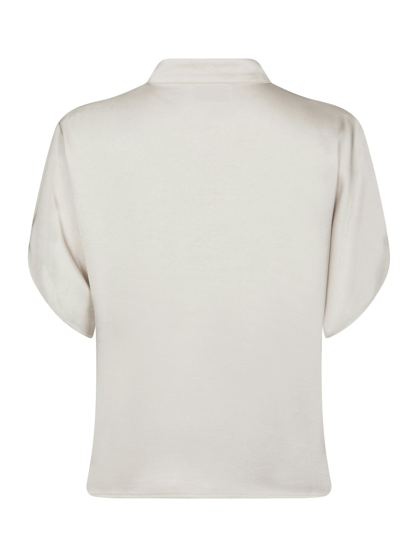 Anelle Heavy Sateen Blouse - Pearl