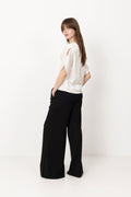 Anelle Heavy Sateen Blouse - Pearl