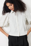 Etta Slim Stripe Shirt - Off White