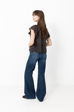 Vinsa S Voile Top - Dark Brown