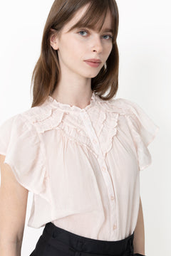Vinsa S Voile Top - Light Pink