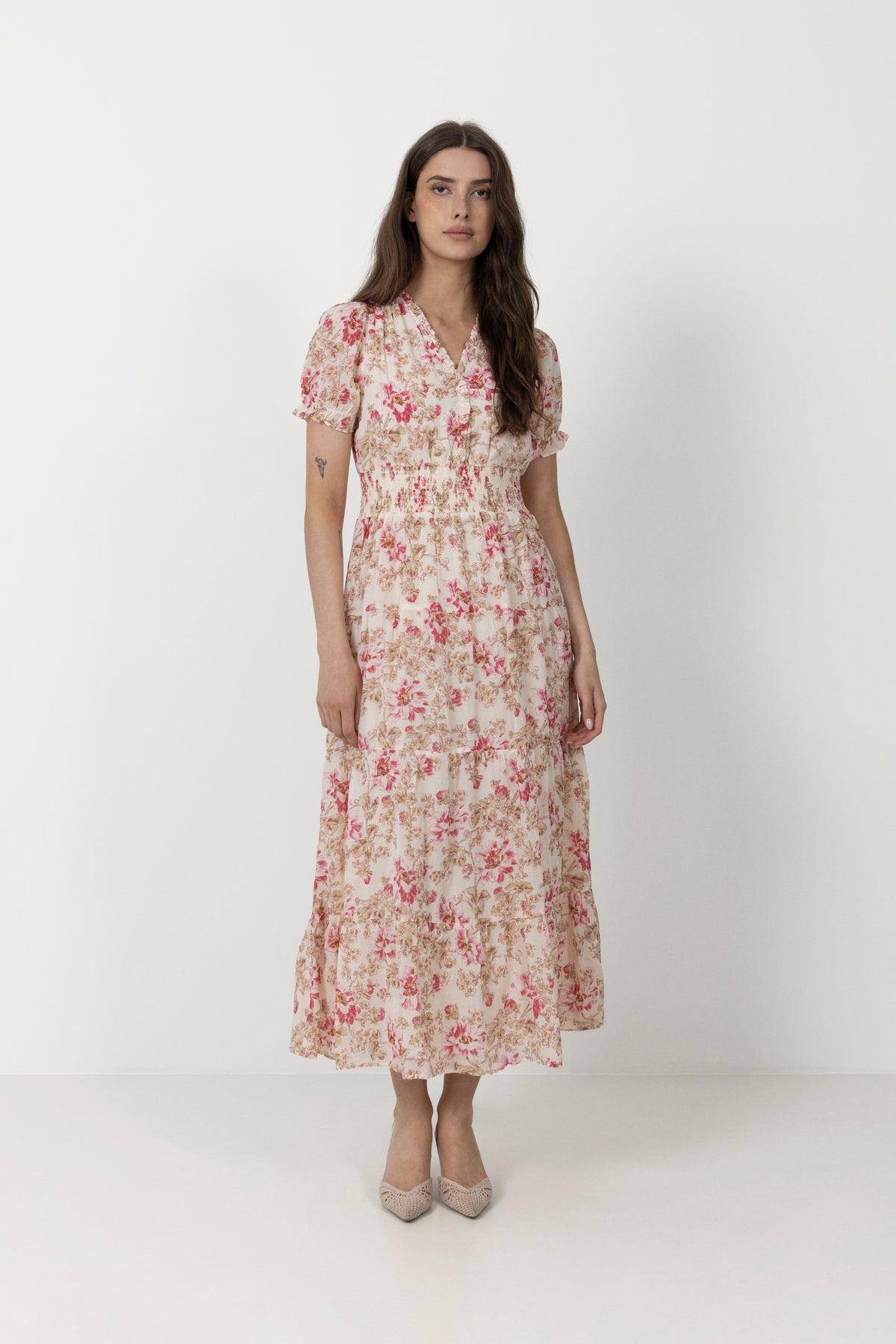 Kanza Flower Rose Dress - Rose