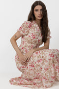 Kanza Flower Rose Dress - Rose