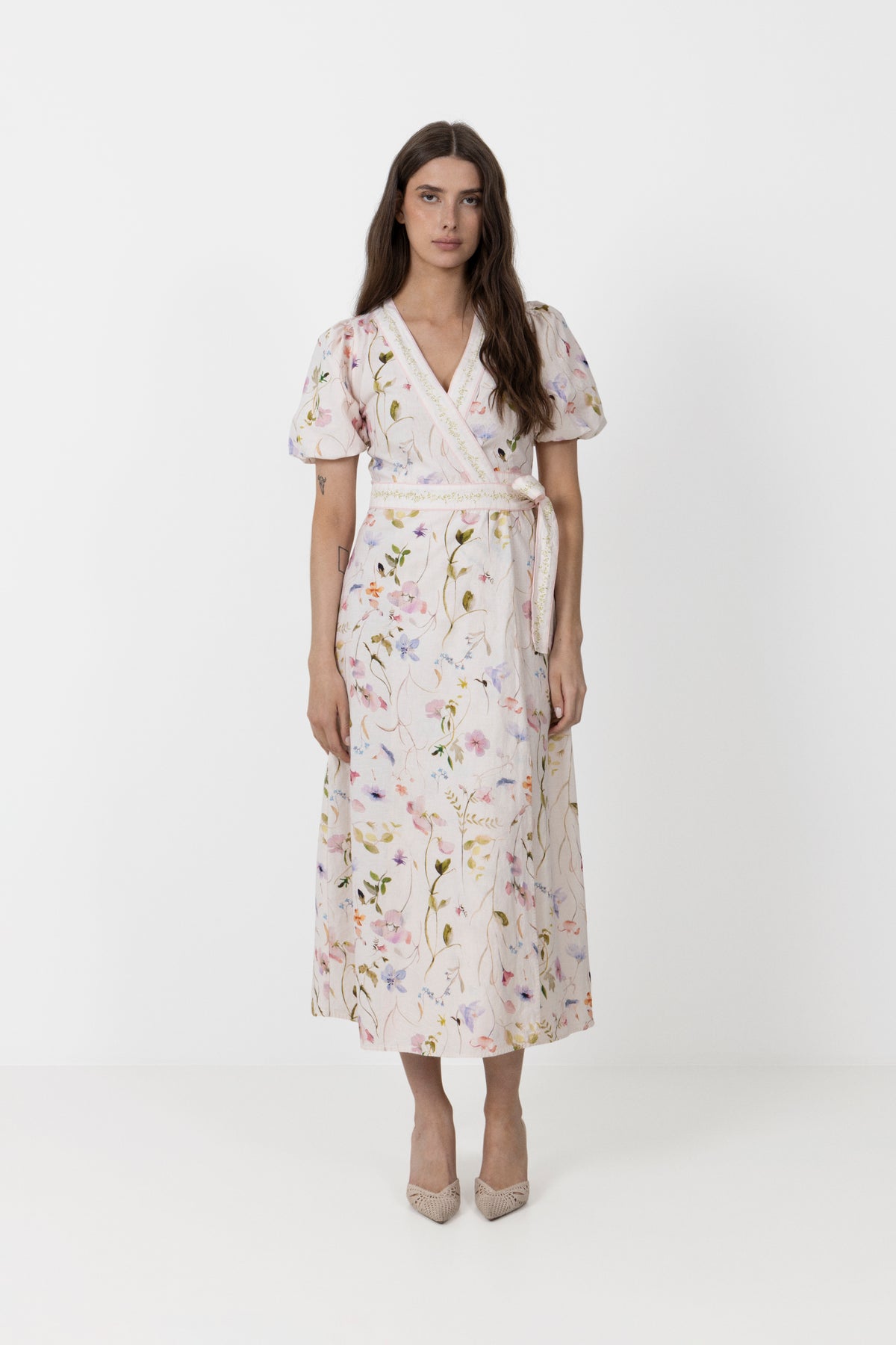 Clarine Flower Dress - Off White
