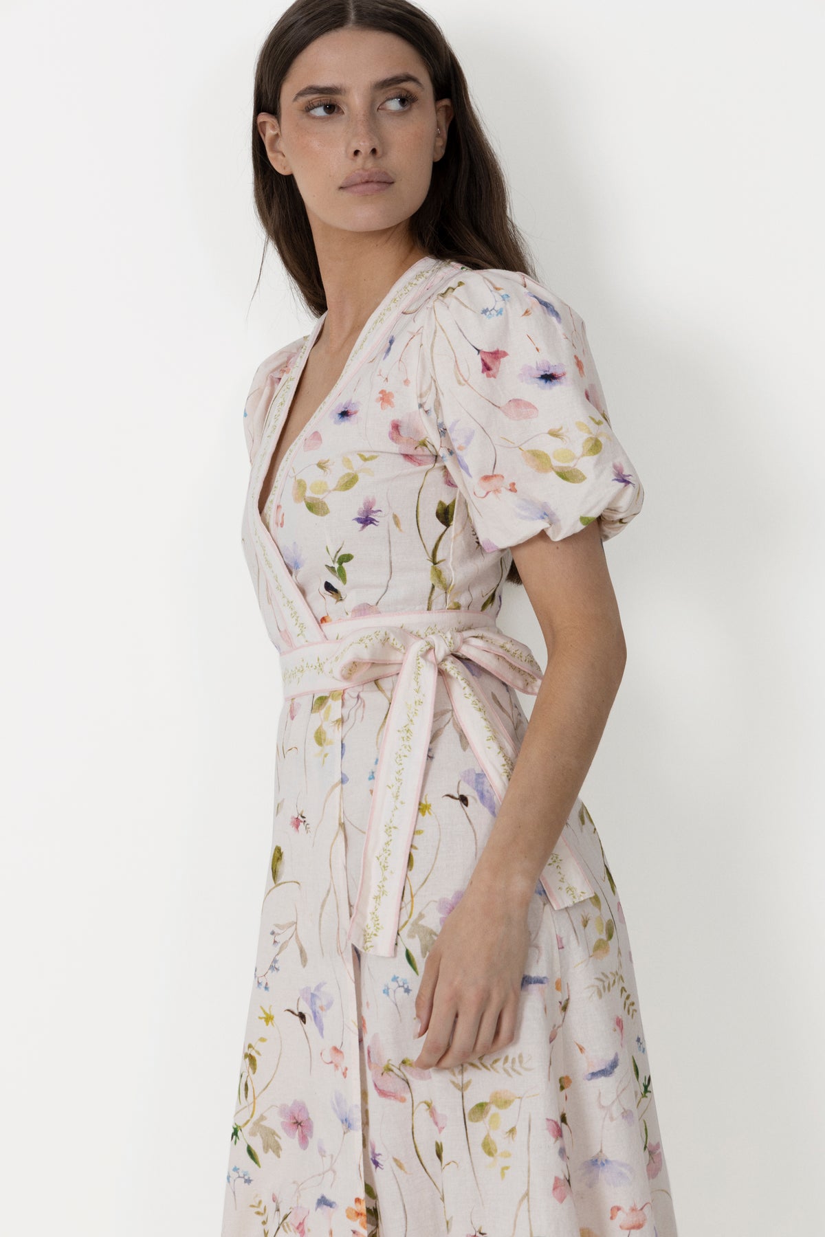 Clarine Flower Dress - Off White
