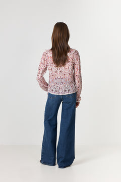Ajda Paisley Dance Blouse - Rose