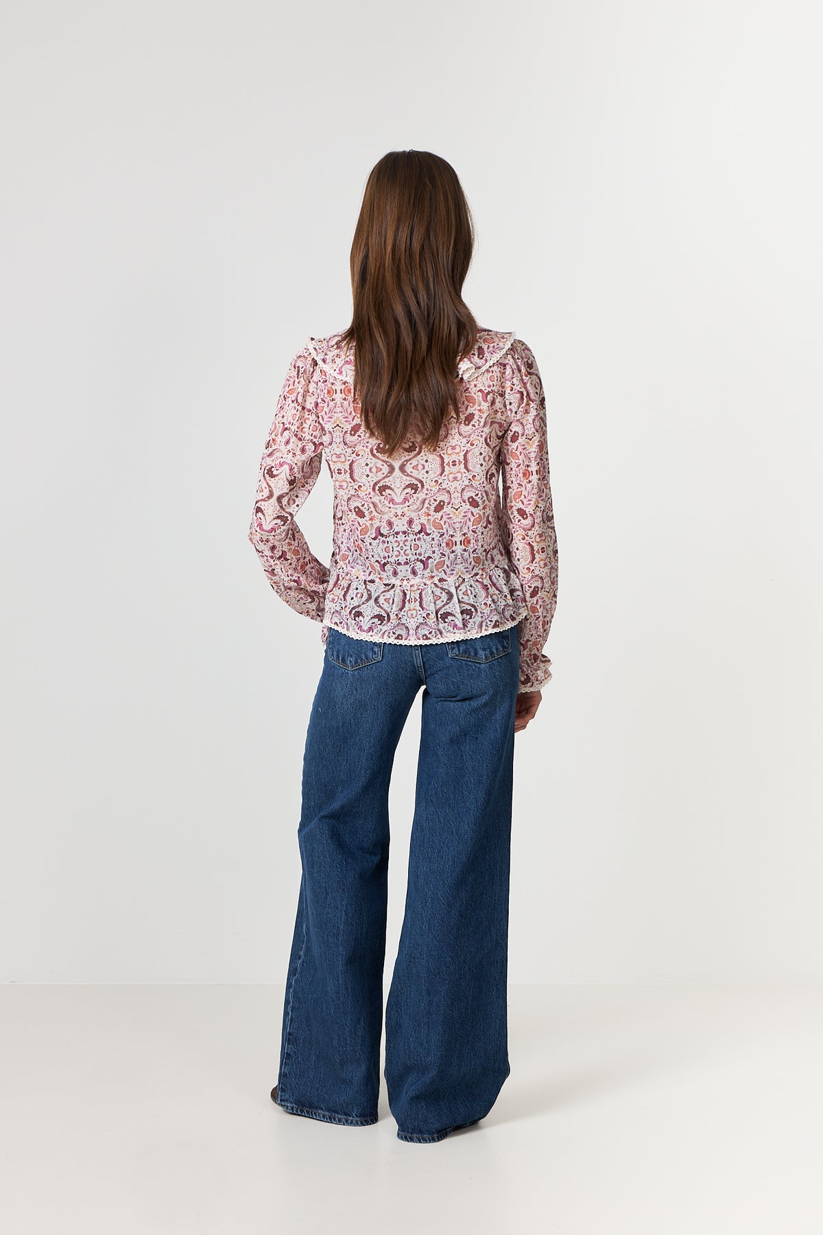 Ajda Paisley Dance Blouse - Rose