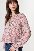 Ajda Paisley Dance Blouse - Rose