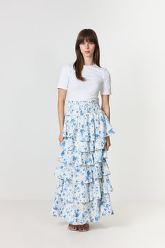 Morris Fleur Skirt - Blue Floral