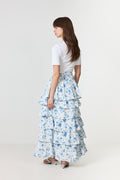 Morris Fleur Skirt - Blue Floral