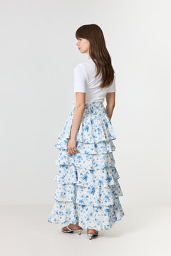 Morris Fleur Skirt - Blue Floral
