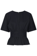 Annegret Poplin Blouse - Navy