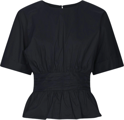 Annegret Poplin Blouse - Navy