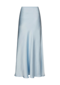 Vicky Heavy Sateen Skirt - Light Blue