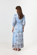 Stellar Artist Paisley Dress - Light Blue