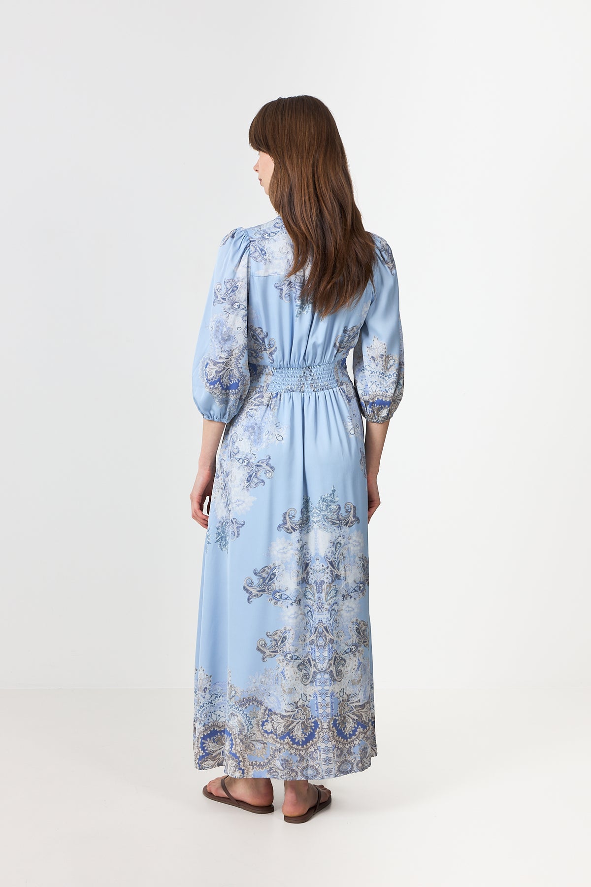 Stellar Artist Paisley Dress - Light Blue