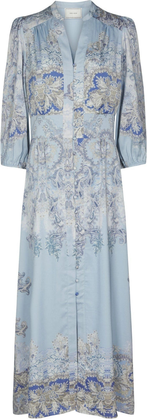 Stellar Artist Paisley Dress - Light Blue