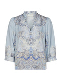 Roselle Artist Paisley Blouse - Light Blue