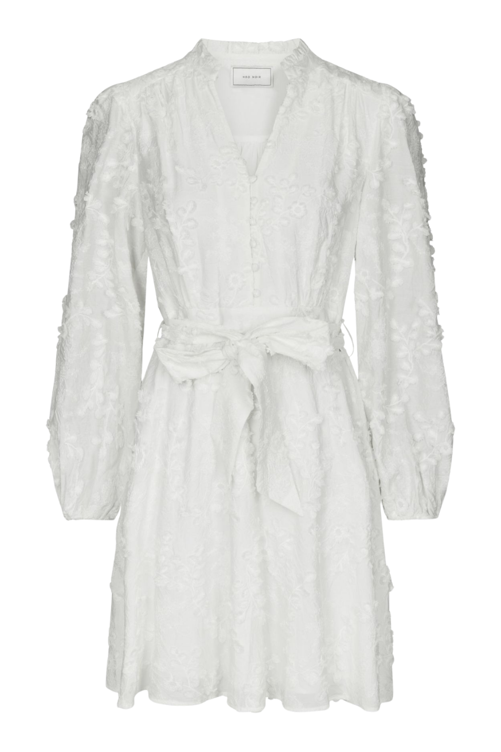 Monnie Embroidery Dress - White