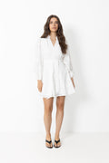 Monnie Embroidery Dress - White