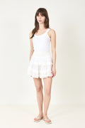 Heidie Ruffle Skirt - White
